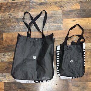 lululemon athletica Black and White Tote Bag Duo